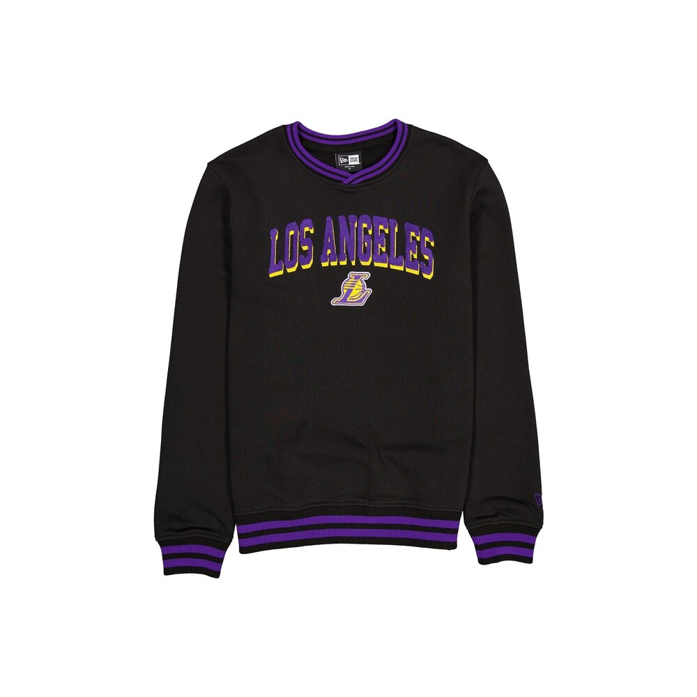 New Era Los Angeles Lakers Sport Night Black Crewneck - Size L
